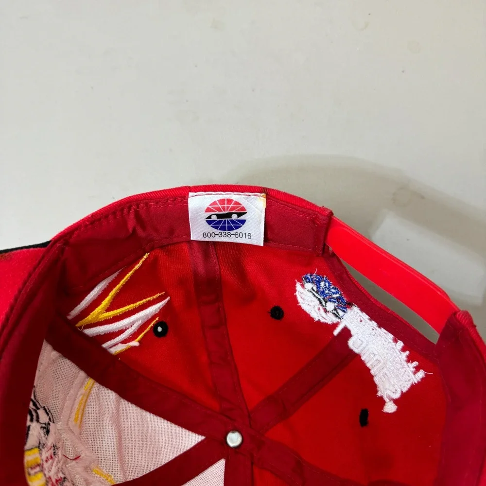 Vintage Coca-Cola 600 NASCAR Snapback Hat Red Black Lowes Motor Speedway Y2K